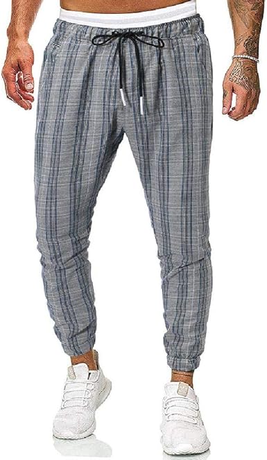 plaid tie pants
