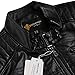 Coofandy Men's Classic Leather Motorcycle Jacket Winter Biker Jacket Black