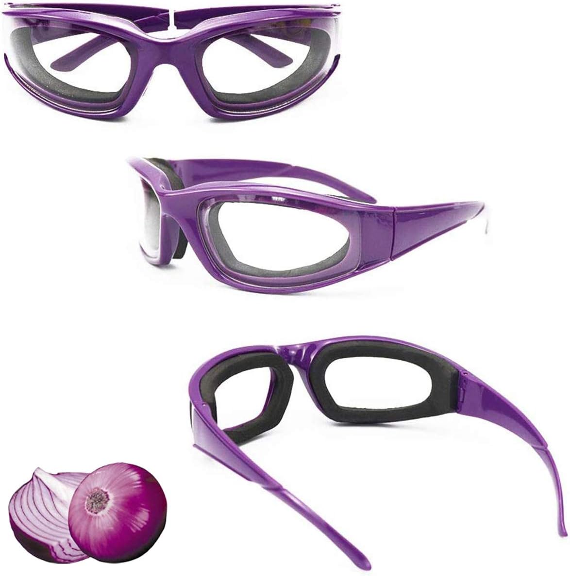 3 Pieces Onion Goggles Glasses, Anti-Fog No-Tears Kitchen Onion Glasses with Inside Sponge, Kitchen Gadget for Chopping Onion Cooking Grilling Dust-proof, Eye Protector for Women Men Cleaning Kitchen: Kitchen & Dining