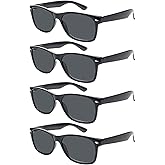 ZONLON 4 Pack Classic Reading Sunglasses for Women Men Spring Hinge, Outdoor Sun Readers Glasses with UV400 Protection