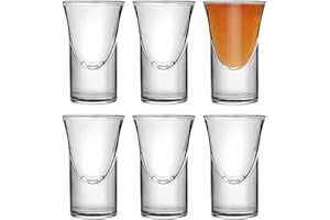 D&Z 6-Pack Heavy Base Shot Glass Set, 1 oz Shooter Glass for Vodka, Tequila, Spirits, Liquors Shots
