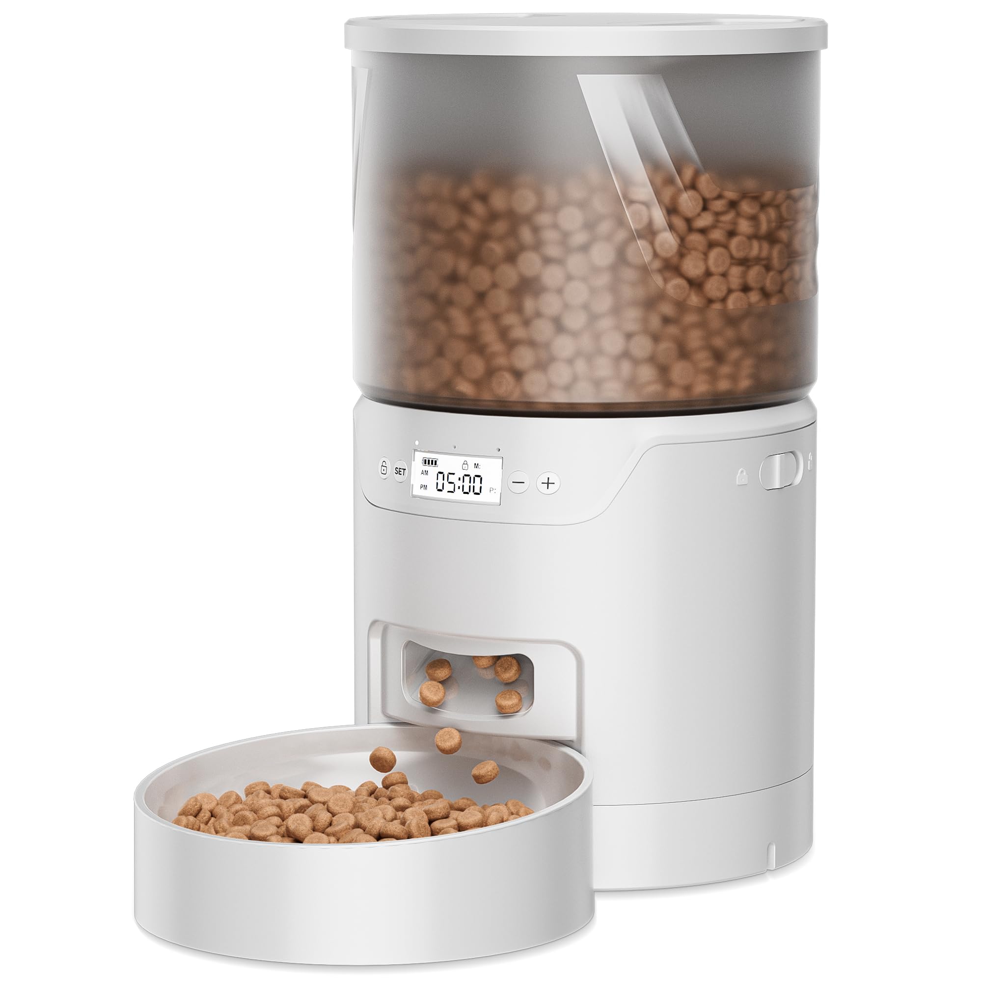 Photo 1 of IMIPAW PET Automatic Cat Feeder: 3L Auto Food Dispenser with Timed Feeding| 6 Meal Programmable& 1-20 Portion Precise Control- Easy to Clean & Setup for Cat Indoor| Desiccant Bag Keep Food Fresh