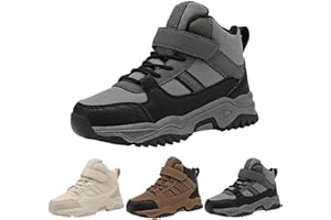 Boys Snow Boots Winter Waterproof Outdoor Hiking Shoes Booties for Unisex Kids Cold Weather Fleece Lined Warm Walking Boot Co