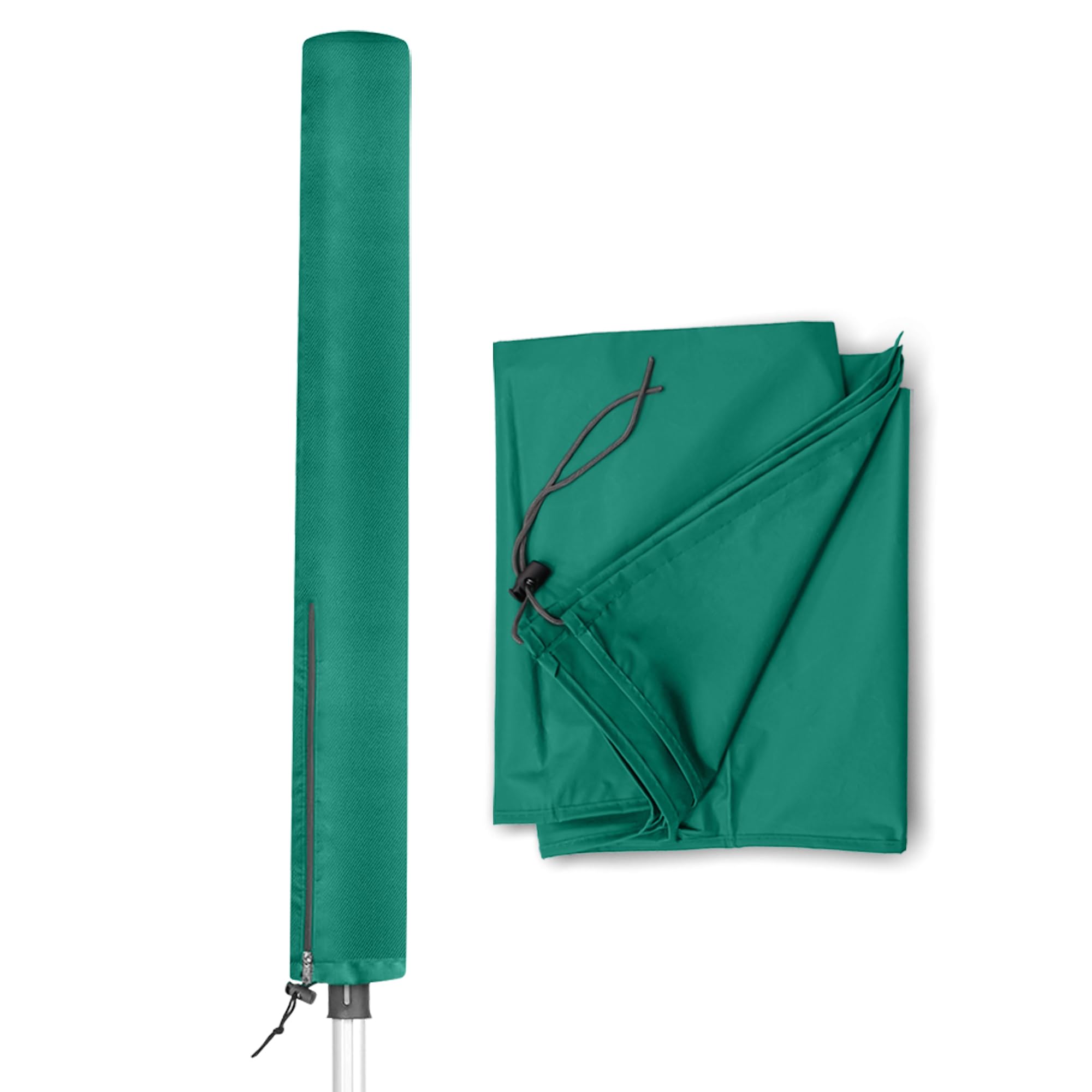 Rotary Washing Line Waterproof Cover with Draw String & Zip - Rotary Clothes Line Cover - Garden Rotary Dryer and Airer Cover - 165 cm Long | Green