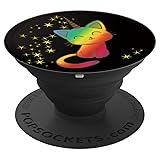 Caticorn Pop Socket Rainbow Meowgical Cat Unicorn