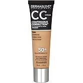 Dermablend Continuous Correction Tone-Evening CC Cream Foundation SPF 50+, Full Coverage Foundation Makeup & Color Corrector, Oil-Free