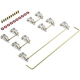 DUROCK V2 Screw-in Stabilizers, 7U, 6.25U, 2U Clear PCB Mount Stabilizer Pre-Clipped, Wire Popping PCB Screw Stabs for Mechan