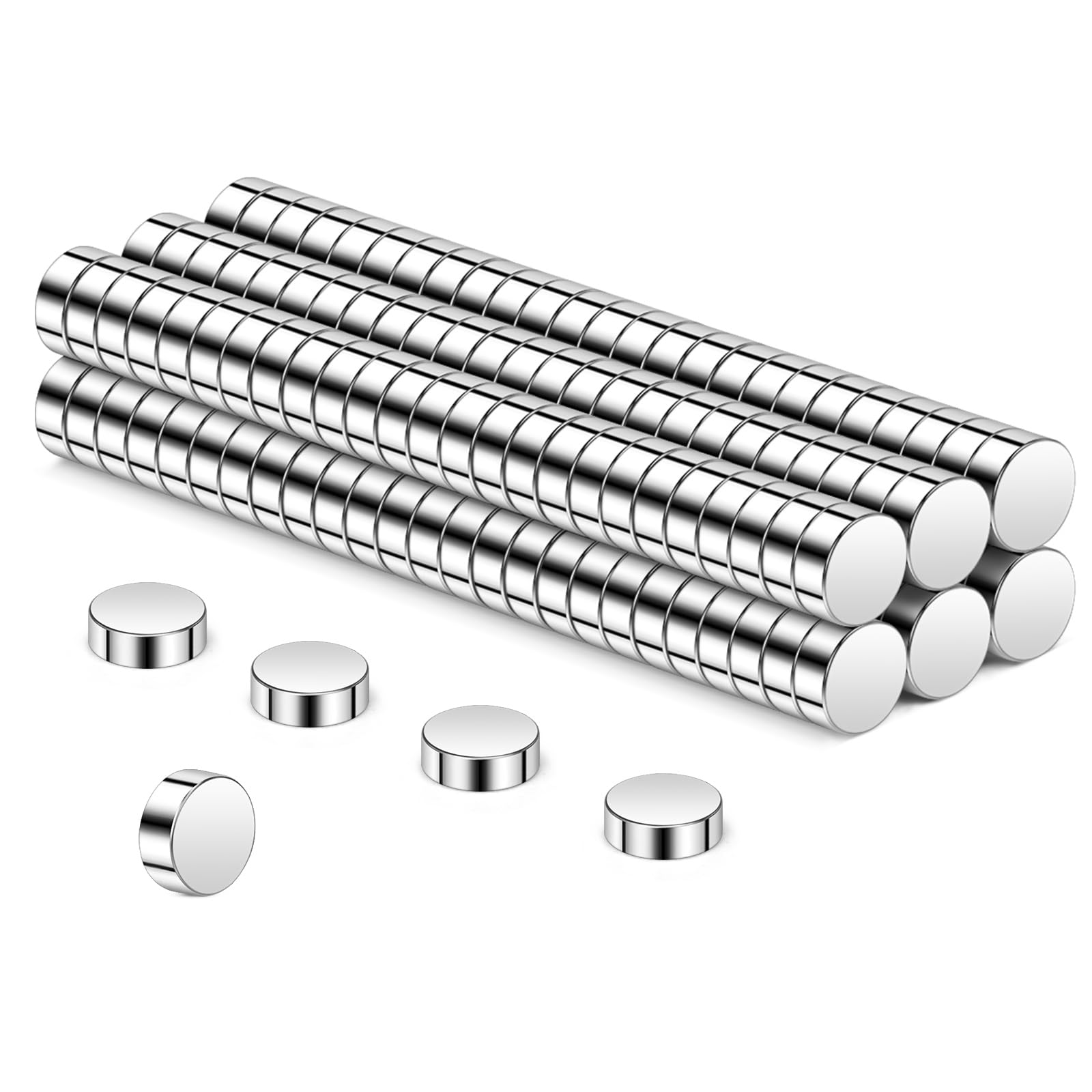 Wukong Small N45 Magnets 3x1mm | 150 Pack, Strong Mini Magnets for Craft, Round Miniature Mangets for Models Craft DIY Refrigerator Home Office