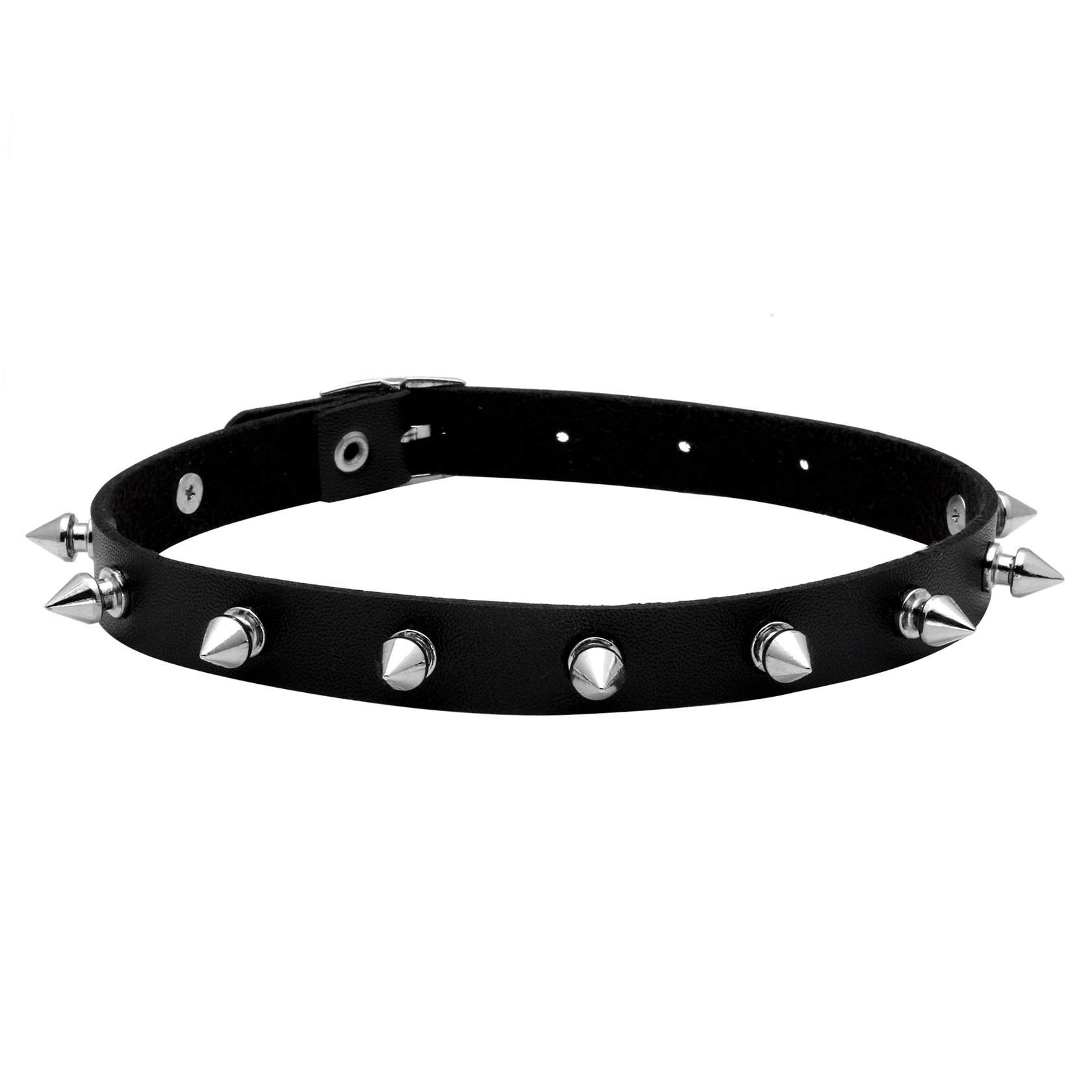 MILAKOO Studded Chokers for Women Men Cool Punk Goth Spike Studded Leather Collar Choker Necklace