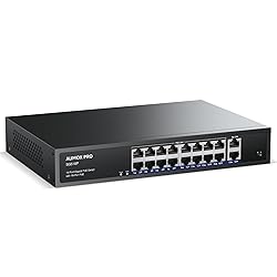 16 Port Gigabit PoE Switch,AUMOX PRO SG518P 18