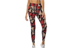 LCEPCY Christmas Leggings for Women 2022 Santa Claus Printed Tummy Control Yoga Butt Lift Pants Elastic Running Tight