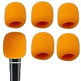 6 PCS Orange Thicken Ball-Type Sponge Foam Mic