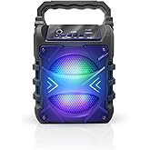 Top Tech Audio Jet-4 400W Bluetooth Speaker, 4" Woofer, Louder Volume, Crystal Clear Stereo, Rich Bass, 100ft Wireless Range, Mic Input, Portable Speaker – Blue