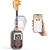GEARGO New-Gen RV Surge Protector 30 amp with Bluetooth & APP, 15000J Circuit Analyzer with Large LED Screen, Real-Time Monit