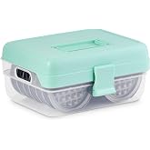 Dash MultiMaker&reg; 14-Plate Storage Case &mdash; Cabinet Organizer with Lid for Dash Mini Waffle Maker Plates, MultiMaker&reg; Mini System Removable Plate Storage, Stackable Countertop Organizer