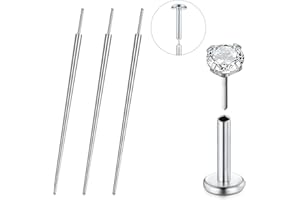 QWALIT Piercing Taper Threadless Insertion Tool - Titanium Labret Pin 16g, 18g, 20g