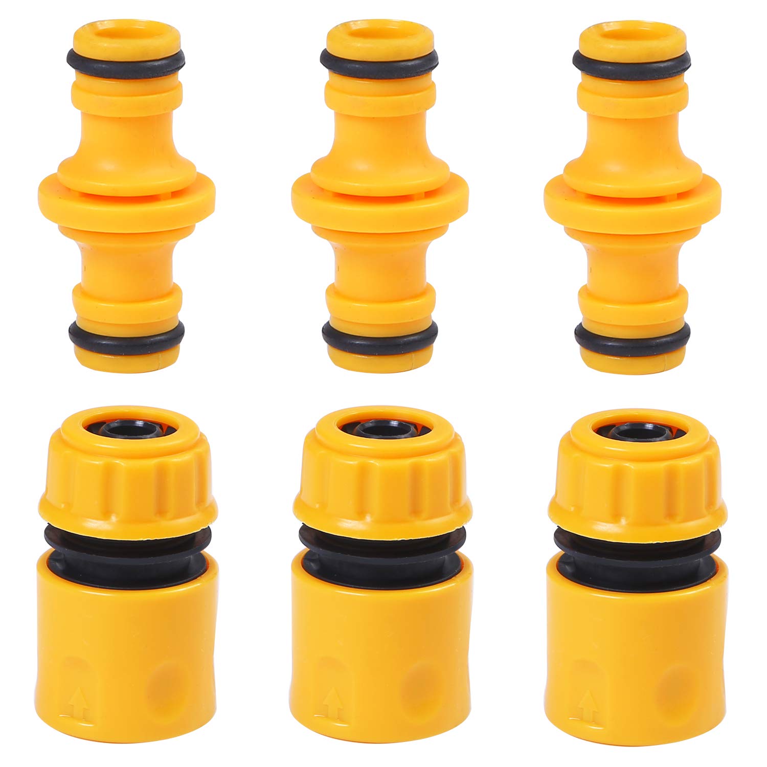 URATOT 6 Pack Garden Hose Quick Connector Hose End Connector Double
