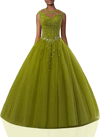 VeraQueen Girls One Shoulder Beaded Organza Pageant Dress – Fuchsia Long Ball Gown