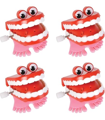 Amazon.com: Rhode Island Novelty 2 Count Chatteng Chomping Wind up