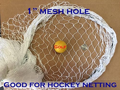 Mnet New Sport Netting for Hockey, Golf Backstop, La Crosse, Barrier, Sports, Fishing Net, White
