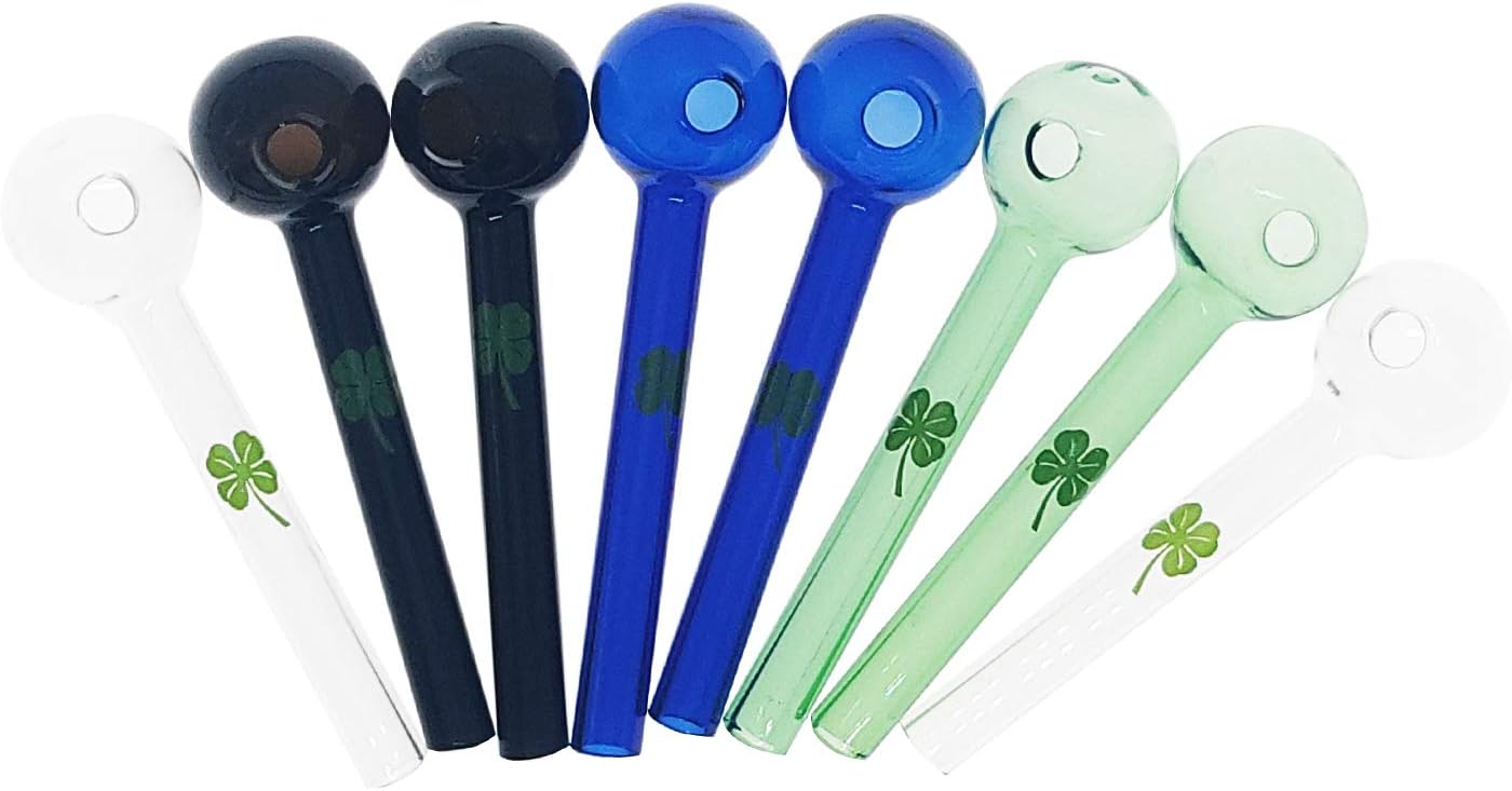 Ordinary Tree Handmade Oil Glass Four-Leaf Clover Style 4Inch (8PCS Burner Set)