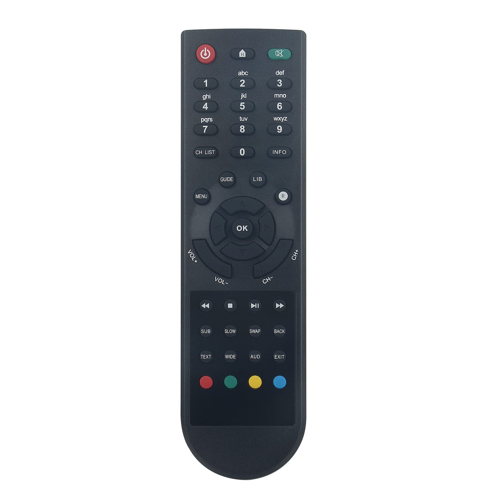 AULCMEET BU11FVRSD32 Replacement Remote Control Compatible with Bush Freeview+ Digital TV Recorder BU11FVRSD32X MK92NW BU11FVRSD50 BU11FVRSD50X BU11FVRSD32