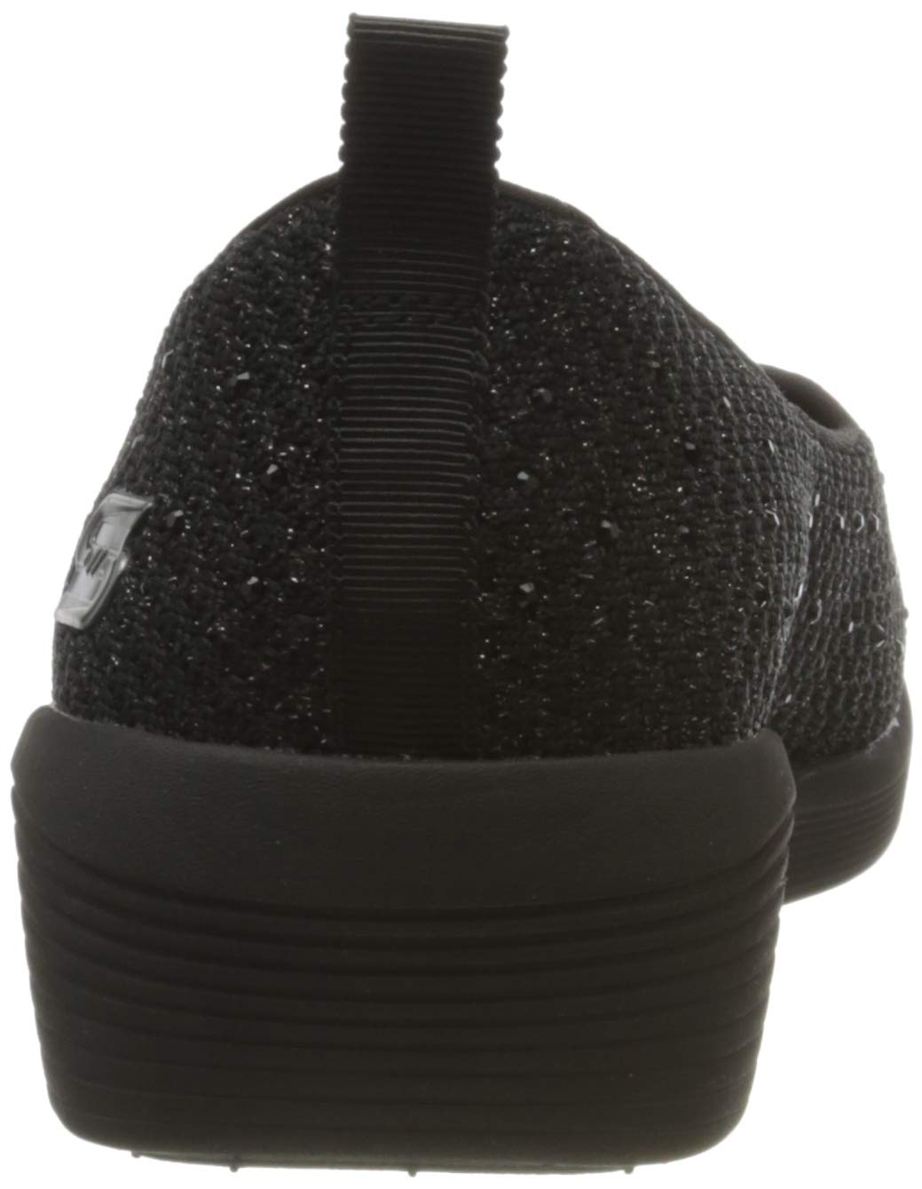 Skechers Damen Arya Sweet Glitz Slip On Sneaker, Black Metallic Knit Black Gunmetal Trim, 39 EU