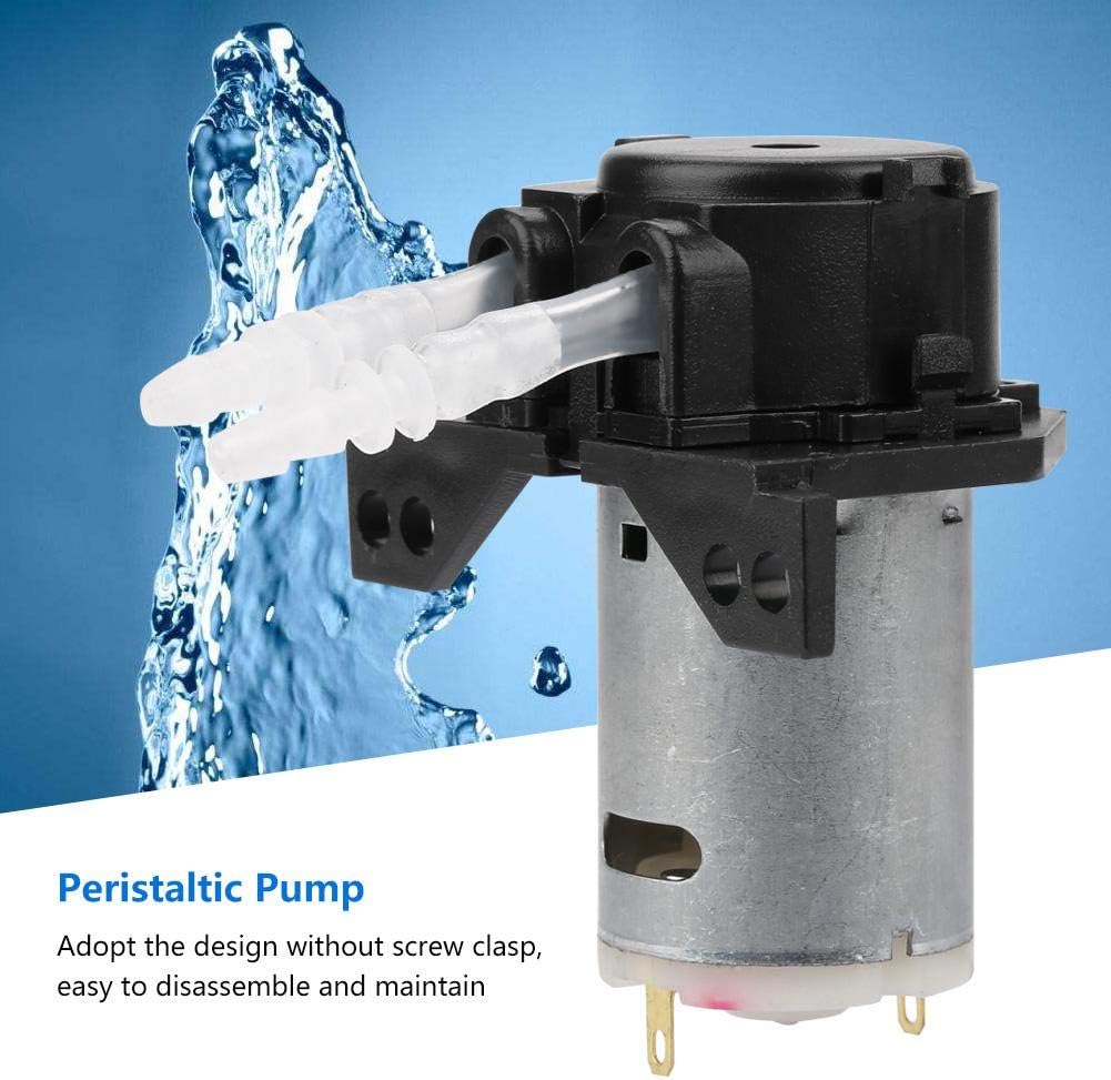 Hilitand DC 12V/24V Peristaltic Dosing Pump DIY Peristaltic Tube Head for Aquarium Lab Chemical Analysis(black 12v 3 * 5) - Image 3