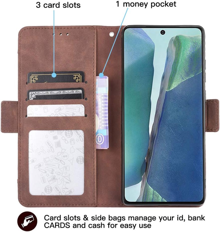 Leather Case for Nokia 8.3 5G Phone Cover Wallet Flip Iron Buckle Closure with Multi-card Slot Business Card Holder and Bracket Function - Image 5