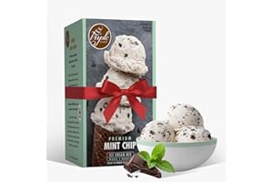 Triple Scoop - Premium Mint Choc Chip Ice Cream Mix For Ice Cream Maker. Simple, Easy, Delicious. From Gourmet Mix To Maker in 5 Min, Makes 2 Creamy Qrts, Made in USA (1 Pack, Mint Choc Chip)