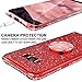 OCYCLONE Galaxy S8 Case, Glitter Luxury Cute Phone Case for Women Girls with Kickstand, Bling Diamond Rhinestone Bumper with Ring Stand Compatible with Samsung Galaxy S8 Case for Girl Women - Red