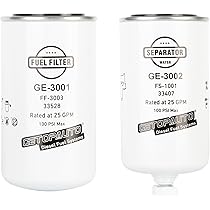 Baldwin Fuel Filter Kit (BF7633 & BF1212) – Replacement For FASS FF3003 & FS1001, 4 Micron Rating