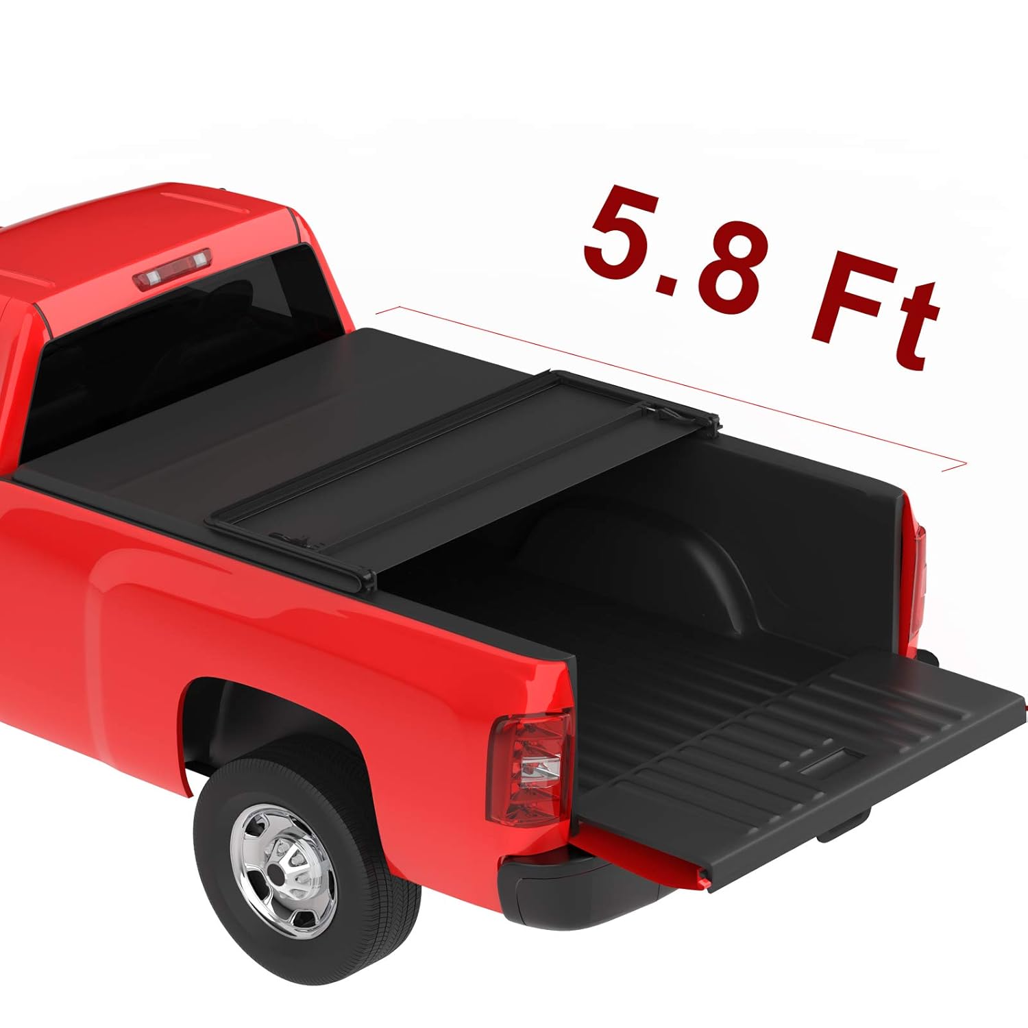 With 5 8ft Bed 2019 Classic Legacy Only Oedro Upgraded Soft Tri Fold Truck Bed Tonneau Cover On Top Compatible For 2014 2019 Chevy Silverado Gmc Sierra 1500 Fleetside Automotive Exterior Accessories