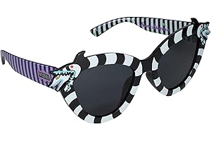 Sun-Staches Official Beetlejuice Sunglasses | Beetlejuice or Sandworm Costume Accessory | UV 400 | One Size Fits Most.