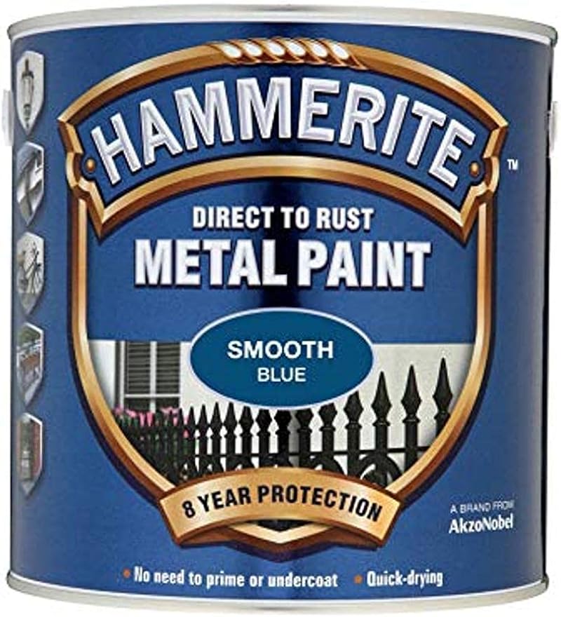 Hammerite Direct to Rust Metal Paint Smooth Blue 750ml