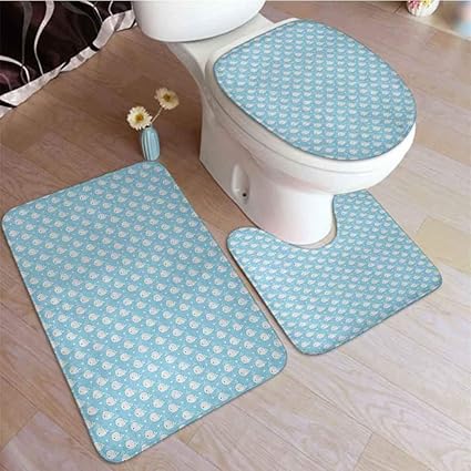 Amazon.com: 3 Pcs Non-Slip Bathroom Rug Set Whale Young ...