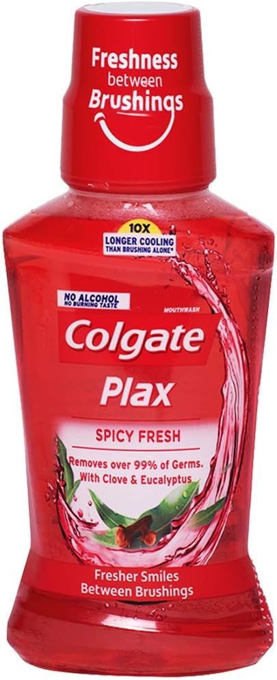 Colgate Plax Antibacterial Mouthwash, 24/7 Fresh Breath - 250ml, (Spicy Fresh)