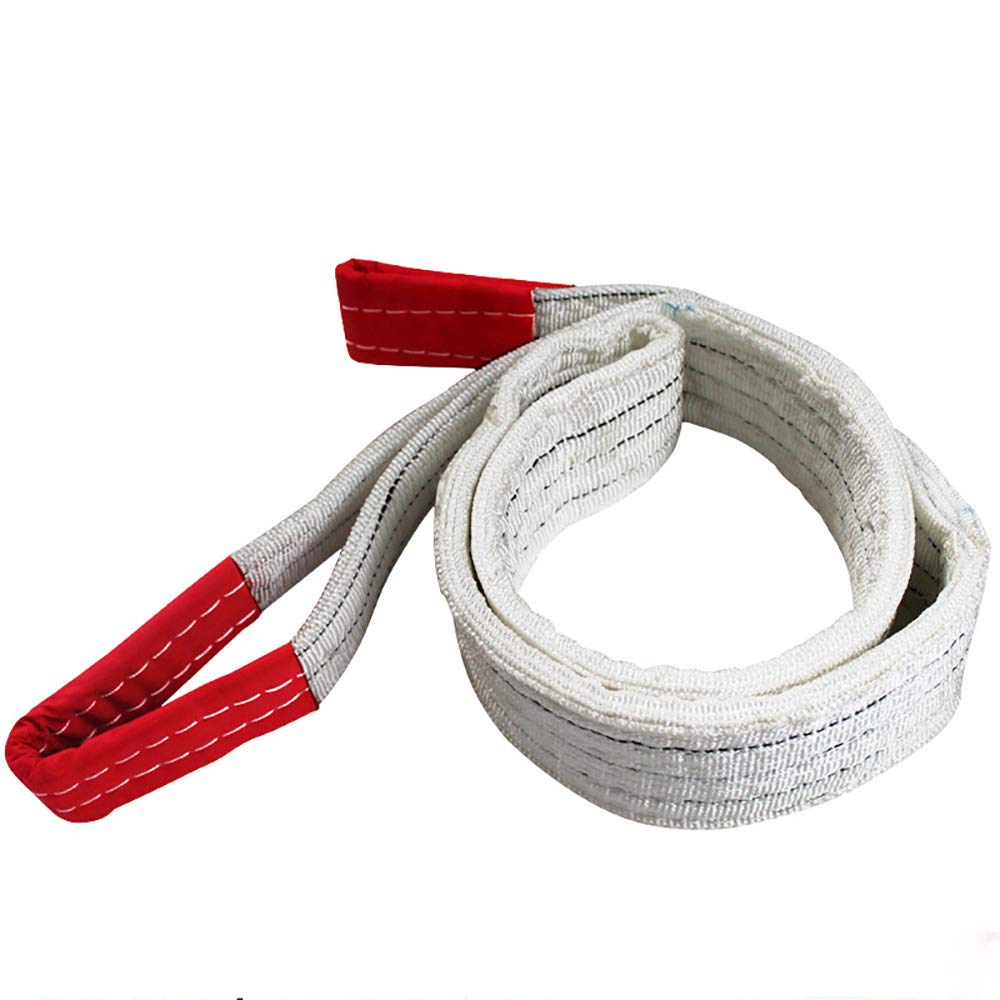Powerful Tools Duplex Webbing Lifting Sling Strap, 2/3T, 2M, Polypropylene, White, 2T 2M