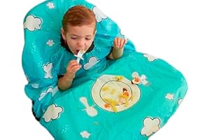 grabease Allover Waterproof Bib for Self-Feeding Infants and Toddlers, Machine Washable, Ages 6-24 Months