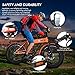 ENGWE Electric Mountain Bicycle 500W 20″ Fat Tire Electric Folding Beach Snow Bike for Adults, Aluminum Electric Scooter 7 Speed Gear E-Bike with Removable 48V12.5A Lithium Battery (Orange)thumb 3