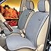 Sojoy Universal Fit Full Set Car Seat Covers and Cushions Four Seasons(Checked Black & White)