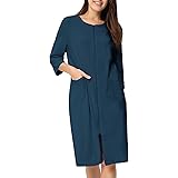 Brighton Robes La Serren Women's Terry Cotton Zipper Front Short Sleeve ...