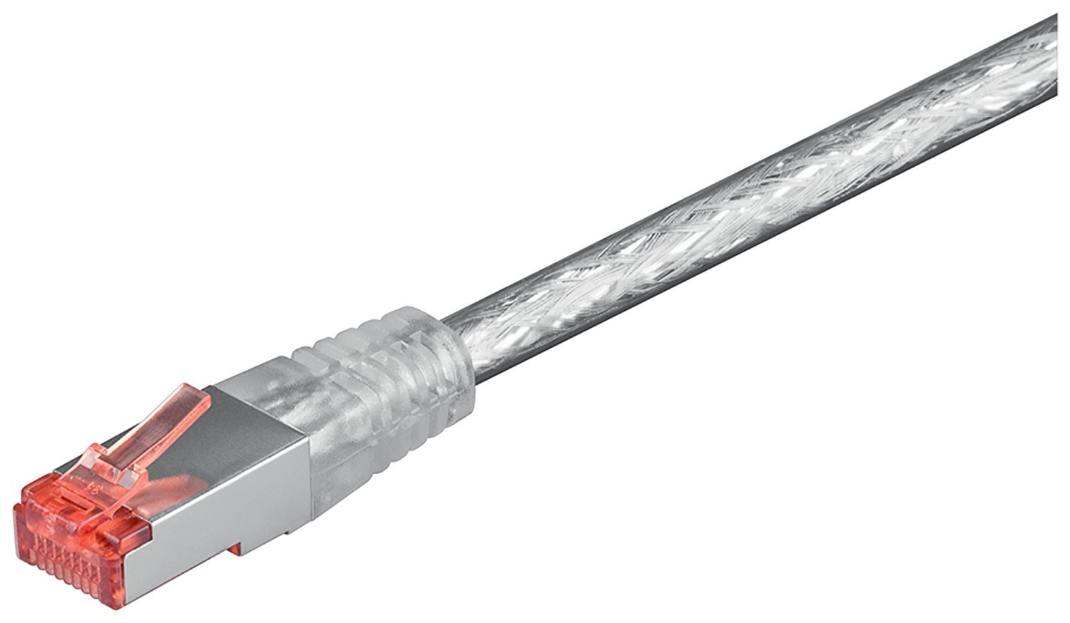 Goobay 93548 CAT 6 Patch Cable, S/FTP PiMF, Transparent, 10m Length