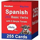 255 Essential Spanish Verbs Flash Cards Conjugation Flashcards (6 Simple Tenses)