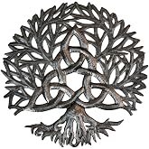 It's Cactus Celtic Trinity Knot Symbol, Family Tree of Life, Wall Hangings, Home Decor, Interior and Exterior Display, 13.75 Inches Round, Fair Trade Haitian Sculpture