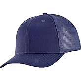 Mens Mesh Snapback Hat Fits One Size & XXL | Structured Adjustable Trucker Hats | Sturdy Outdoor Blank Baseball Cap