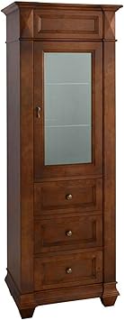 Amazon Com Maykke 30 X 72 Tall Juliet Curio Cabinet Display Case Traditional Frosted Glass Window Bathroom Storage Organizer Rich Hardwood Construction Cherry Americana Ysa2040101 Home Improvement