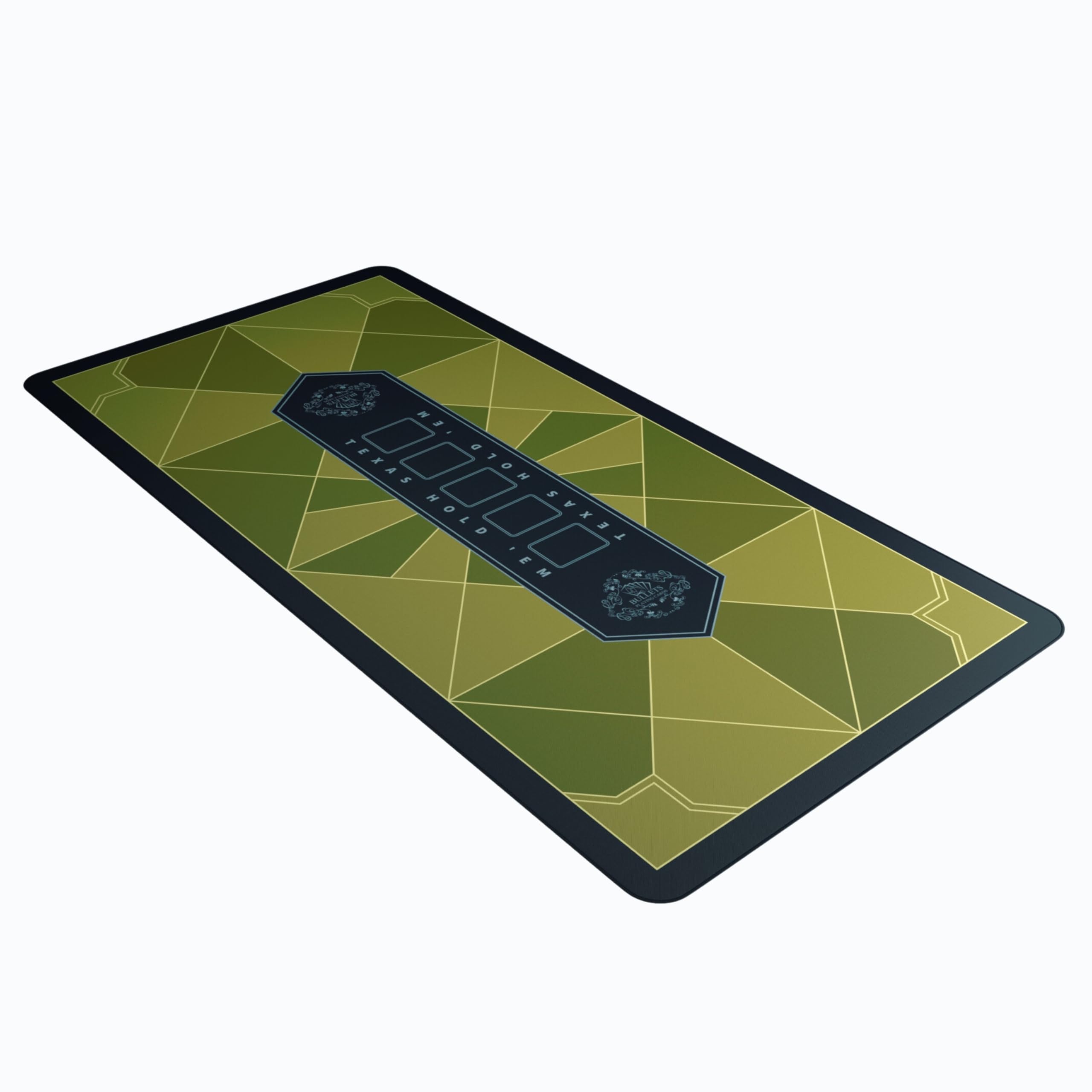 Bullets Playing Cards, Poker Mat, Paulie Design, Rectangular, Gold, 200 x 100 cm
