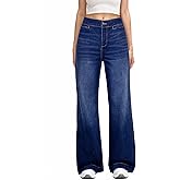 Sidefeel Wide Leg Straight Leg Jeans for Women High Waisted Loose Boyfriend Denim Pants