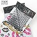 #000 4x8 Inch Pack of 60 Black Gold and Pink Kisses Pattern With Address Labels Poly Bubble Mailers Padded Shipping Envelopes Bags for Packing Goods with Self Adhesive Strip and Made Water Resistant
